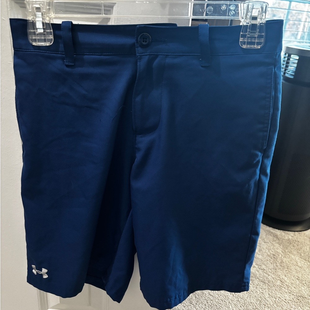 Under Armour Boys Blue Golf Shorts - M